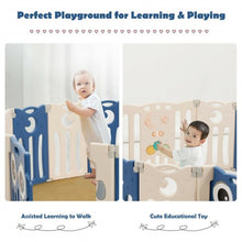 Load image into Gallery viewer, 14-Panel Baby Playpen Kids Activity Center Foldable Play Yard with Lock Door
