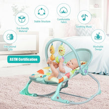 Load image into Gallery viewer, Baby Adjustable Swing Bouncer &amp; Rocker-Green
