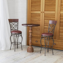 Load image into Gallery viewer, 360 Degree Swivel Bar Stools Set of 2 with Leather Padded Seat
