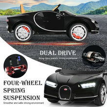 Load image into Gallery viewer, 12V Licensed Bugatti Chiron Kids Ride on Car with Storage Box and MP3-Black
