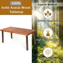 Load image into Gallery viewer, Rectangular Acacia Wood Rustic Dining Furniture Table
