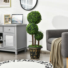 Load image into Gallery viewer, 36&#39;&#39; Artificial Topiary Triple Ball Tree for Indoor and Outdoor
