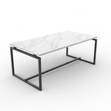 Load image into Gallery viewer, Accent Modern Coffee Tea Table for Living Room  with Metal Frame-White
