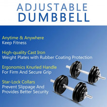 Load image into Gallery viewer, 66 lbs Body Workout Weight Dumbbell Set
