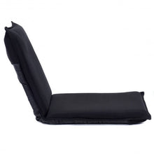 Load image into Gallery viewer, Adjustable 6-position Floor Chair Folding Lazy Man Sofa Chair-Black
