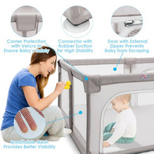 Load image into Gallery viewer, Baby Playpen Extra Large Kids Activity Center Safety Play-Gray
