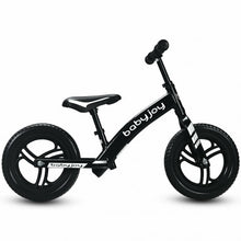 Load image into Gallery viewer, 12&quot; Kids No-Pedal Balance Bike with Adjustable Seat-Black
