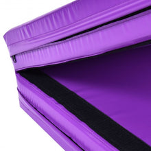Load image into Gallery viewer, 6&#39; x 38&quot; x 4&#39;&#39; Purple Gymnastics Mat Two Folding Panel
