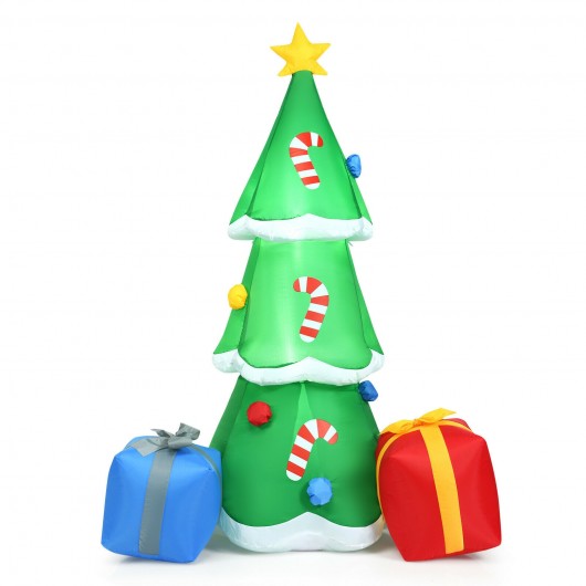 6 ft Inflatable Christmas Tree w/Gift Boxes Blow Up Lighted Outdoor Decoration