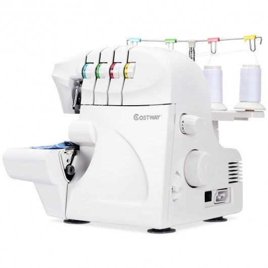Serger Overlock Sewing Machine with Needles and Lights