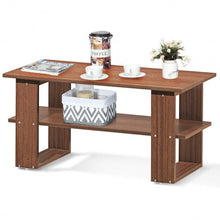 Load image into Gallery viewer, Coffee Table Living Room Furniture with Storage Shelf-Brown
