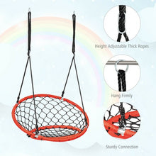 Load image into Gallery viewer, Net Hanging Swing Chair with Adjustable Hanging Ropes-Orange
