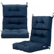 Load image into Gallery viewer, 22" x 44" Tufted Outdoor Patio Chair Seating Pad-Blue

