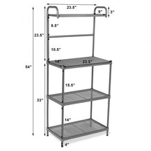 Load image into Gallery viewer, 4-Tier Baker�s Rack Stand Shelves Kitchen Storage Rack Organizer
