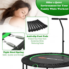 Load image into Gallery viewer, 47&quot; Folding Trampoline Fitness Exercise Rebound with Handle for Adults and Kids-Green
