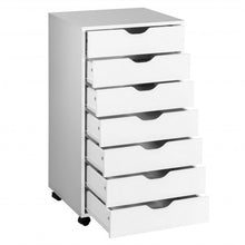 Load image into Gallery viewer, 7-Drawer Chest Storage Dresser Floor Cabinet Organizer with Wheels
