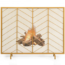 Load image into Gallery viewer, 39&quot;x31&quot; Single Panel Fireplace Screen Spark Guard Fence

