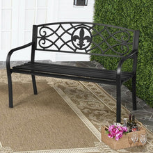Load image into Gallery viewer, Patio Park Yard Outdoor Furniture Steel Bench
