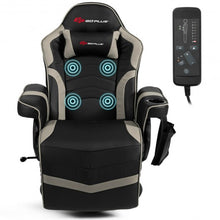 Load image into Gallery viewer, Ergonomic High Back Massage Gaming Chair with Pillow-Gray
