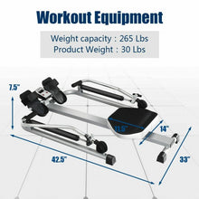 Load image into Gallery viewer, Exercise Adjustable Double Hydraulic Resistance Rowing Machine

