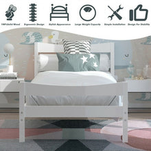 Load image into Gallery viewer, Twin Size Platform Bed Frame Foundation Slat Support -White
