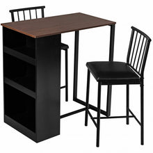 Load image into Gallery viewer, 3 Piece Counter Height Pub Dining Set-Brown
