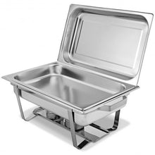 Load image into Gallery viewer, 4-Pack of Full Size Tray 8 Quart Stainless Steel Chafer for Buffet
