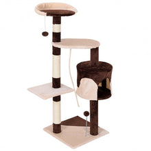 Load image into Gallery viewer, 43&quot; Cat Tree Kitten Activity Tower with Scratching Posts-Coffee
