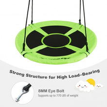 Load image into Gallery viewer, 40&quot; 770 lbs Flying Saucer Tree Swing Kids Gift with 2 Tree Hanging Straps-Green
