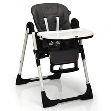 Load image into Gallery viewer, Foldable High chair with Multiple Adjustable Backrest-Dark Gray
