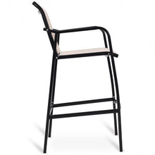 Load image into Gallery viewer, 4 pcs Patio Counter Height Steel Frame Leisure Bar Chairs
