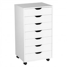 Load image into Gallery viewer, 7-Drawer Chest Storage Dresser Floor Cabinet Organizer with Wheels
