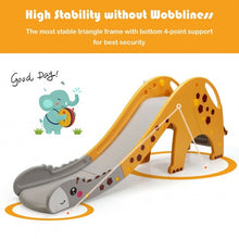 Load image into Gallery viewer, 3 in 1 Kids Climber Slide Play Set with Basketball Hoop-Yellow
