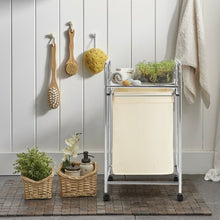 Load image into Gallery viewer, Laundry Hamper Basket Cart with Shelf and Removable Bag
