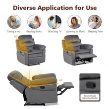 Load image into Gallery viewer, Manual Reclining Single Sofa with Footrest-Gray
