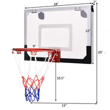 Load image into Gallery viewer, Over-The-Door Mini Basketball Hoop Includes Basketball &amp; Hand Pump
