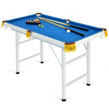 Load image into Gallery viewer, 47&quot; Folding Billiard Table Pool Game Table Includes Cues-Blue

