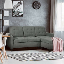 Load image into Gallery viewer, Convertible L-shaped Sectional Sofa Couch with Massage Cushion-Dark Gray
