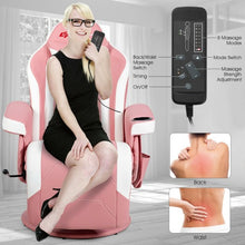 Load image into Gallery viewer, Ergonomic High Back Massage Gaming Chair with Pillow-Pink
