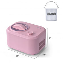 Load image into Gallery viewer, 1.1 QT Ice Cream Maker Automatic Frozen Dessert Machine with Spoon-Pink
