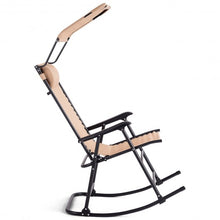 Load image into Gallery viewer, Zero Gravity Folding Rocking Chair Rocker Porch-Beige
