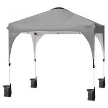 Load image into Gallery viewer, 8&#39; x 8&#39; Outdoor Pop Up Tent Canopy Camping Sun Shelter with Roller Bag-Gray
