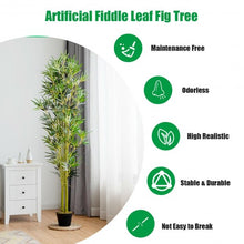 Load image into Gallery viewer, 6 ft Artificial Bamboo Silk Tree Decorative Planter
