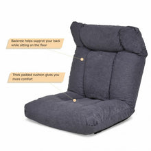 Load image into Gallery viewer, Adjustable Folding Lazy Recliner Cushioned Floor Sofa
