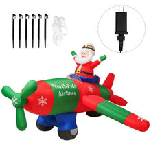 Load image into Gallery viewer, 8Ft LED Blow Up Christmas Santa Claus with Flying Airplane
