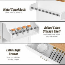 Load image into Gallery viewer, Spice Rack Towel Rack Drawer Cabinet-White
