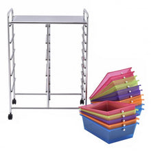 Load image into Gallery viewer, 15 Drawers Rolling Storage Cart Organizer
