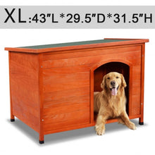 Load image into Gallery viewer, Wood Weather Resistant Home Outdoor Ground Dog House-XL
