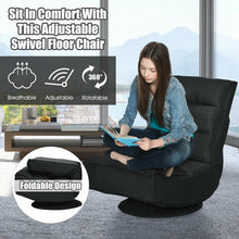 Load image into Gallery viewer, 5-Position Folding Floor Gaming Chair-Black
