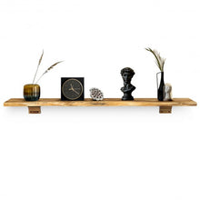 Load image into Gallery viewer, 60&quot; Wall Shelf Wood Floating Shelf Wall Mounted Storage Rack
